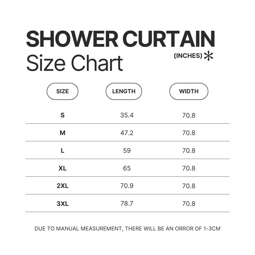 Shower Curtain Size Chart - Matt Rife Store